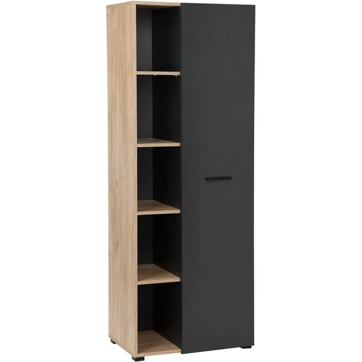 Places of Style Aktenschrank Moid, moderner Mehrzweckschrank, Maße: 64,5x41,5x175 cm, 5 Fächer mit viel Stauraum – Bild 5