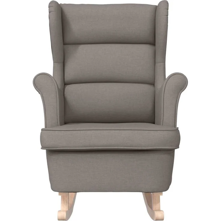 Schaukelsessel, Schaukelstuhl Taupe 74x90x102 cm Stoff – Bild 4