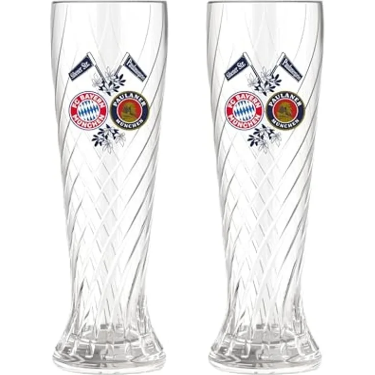 FC Bayern München Gläser-Set FC Bayern München Weißbierglas 2er-Set, Glas