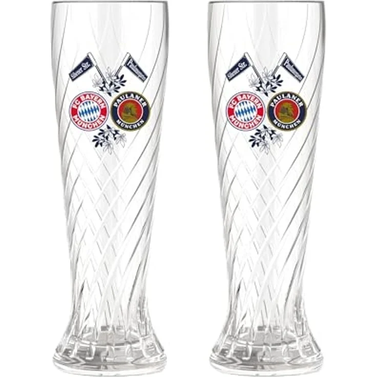 FC Bayern München Gläser-Set FC Bayern München Weißbierglas 2er-Set, Glas – Bild 1