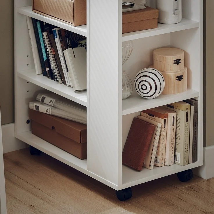 SoBuy FBT68-W Schubladenschrank Büro, Spanplatte, Melamin, Weiß, 60 x 75 x 35 cm – Bild 5
