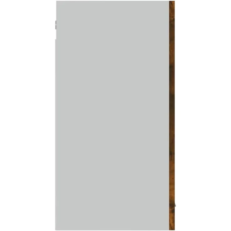 vidaXL Hängeschrank Glas, Wandschrank für Küche, Küchenschrank Wandmontage mit viel Stauraum, Schwebeschrank Schrank Küchenmöbel, Räuchereiche Holzwerkstoff – Bild 7
