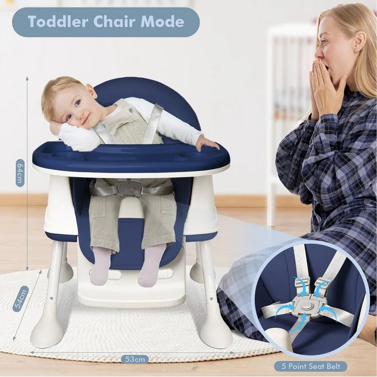FIVMEN Tischsitz Kindertischsitz Klappbarer 3in1, Multifunktionaler Verstellbar – Bild 3