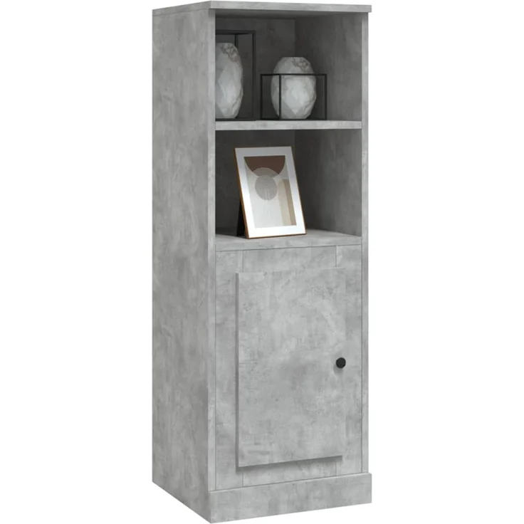 Highboard, BuffetSchrank, Büroschrank Betongrau 36 x 35,5 x 103,5 cm Holzwerkstoff – Bild 4