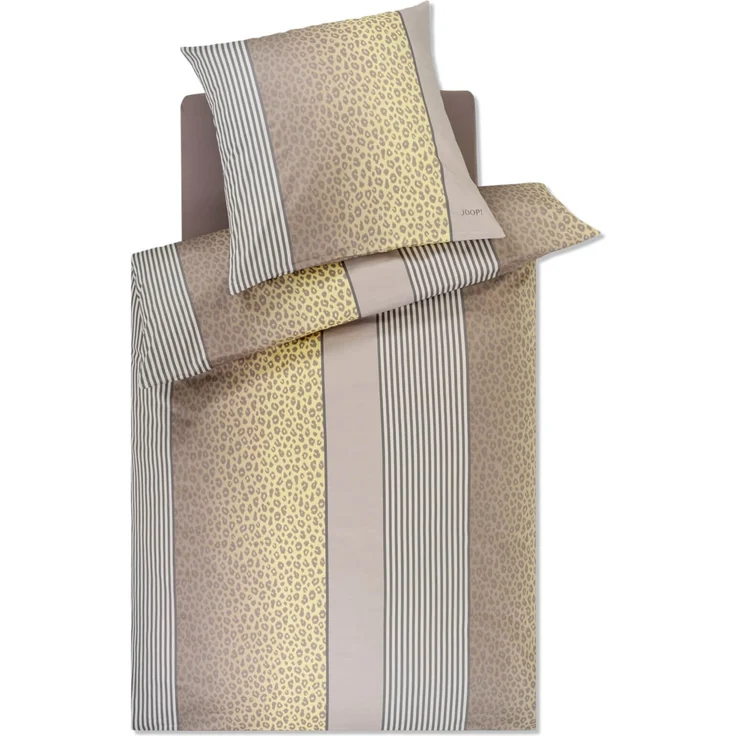 JOOP! Bettwäsche Leo 4112 03 Vanilla Mako Satin 135 x 200 + 80 x 80 cm – Bild 1