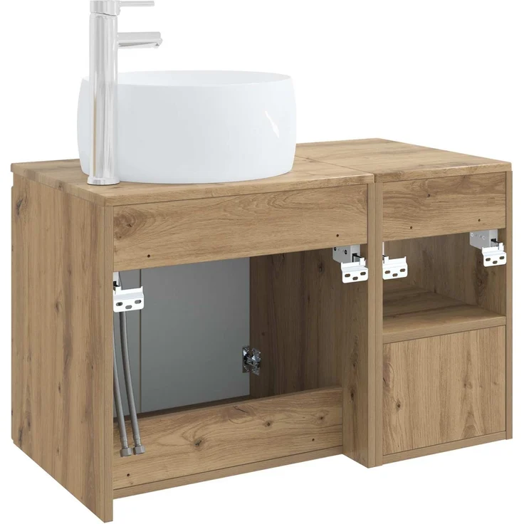 vidaXL Badezimmerschrank-Set 2 stk. Artisan-Eiche 79,5 x 44,5 x 80 cm 3404103 – Bild 6