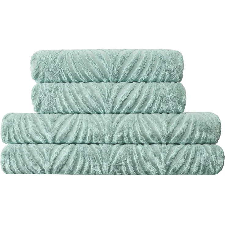 Kleine Wolke Duschtuch Leaf, Größe 70/140 cm, Frottier (1-St), Blatt Motiv, Hoch-Tief Effekt – Bild 1