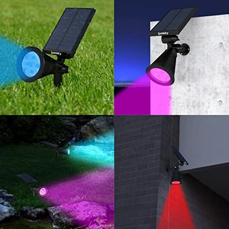 Lumisky 2er Set Solar Strahler 100LM, LED-SOLAR-SPOT 2x Spiky C34 für Gartenbeleuchtung, bis zu 12 Stunden Laufzeit – Bild 4