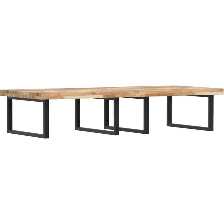 vidaXL Waschbeckenregal Wandmontage Stahl und Akazienholz 3302917