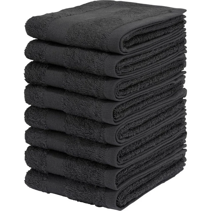 OTTO home Gästehandtücher Vanessa, als Set und Serie erhältlich, 8 Gästehandtücher, 30x50cm, Walkfrottee (Set, 8-St), Handtücher mit Bordüre, 100% Baumwolle, einfarbig, weich – Bild 1
