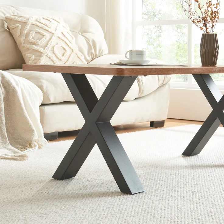 Tischgestell 2er Set Maribo 42x40cm Schwarz [en. casa] – Bild 3