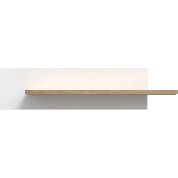 Wandboard >SKELPE< in Weiss / Artisan Eiche Dekor - 101x23,6x21,9cm (BxHxT) – Bild 1