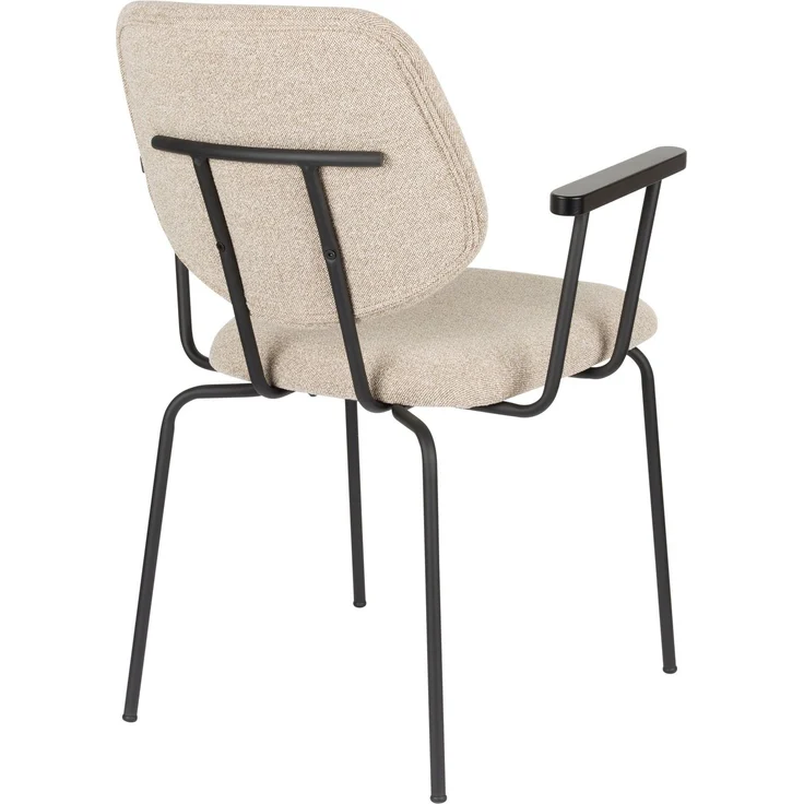 Sessel Zelo im 2er-Set, Beige mit Metallgestell für Esszimmer 60x59x83,5 cm – Bild 6