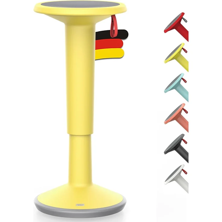 Interstuhl UPis1 Stehhocker - ergonomisch & höhenverstellbar - Hocker mit rutschhemmender Standfläche & Kippschutz - Sitzhocker für besseres Arbeiten - Made in Germany