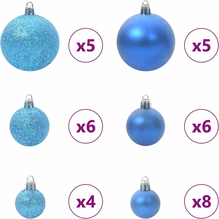 vidaXL Weihnachtsbaum mit LED-Beleuchtung Rosa 120 cm PVC und Stahl 3396414 – Bild 7