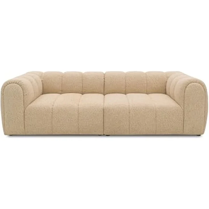 DOMO. collection Sofa 800 020, 3-Sitzer Bigsofa mit Taschenfederkern, 3er Couch, Modulsofa, Polstergarnitur, 118 x 254 x 69 cm (BxTxH), beige – Bild 3