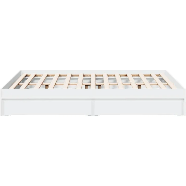 vidaXL Bettgestell mit Schubladen Weiß 140x200 cm Holzwerkstoff 3280657 – Bild 5