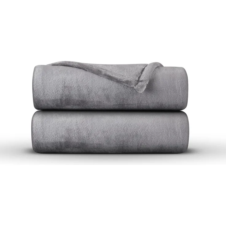 Kuscheldecke "Mirabella" - Cashmere Touch Hellgrau 220x240 cm