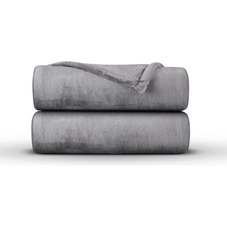 Kuscheldecke "Mirabella" - Cashmere Touch Hellgrau 220x240 cm – Bild 1