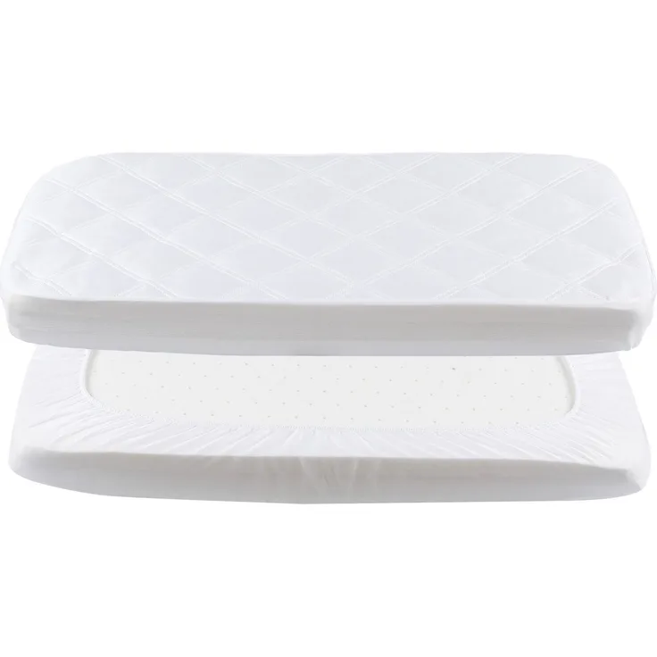 Baby Matratzenschoner Wasserdichte Spannbettlaken 50x90 cm Spannbetttuch Matratzenauflage Atmungsaktiv Bettlaken Laken für Beistellbett weiß YOOFOSS
