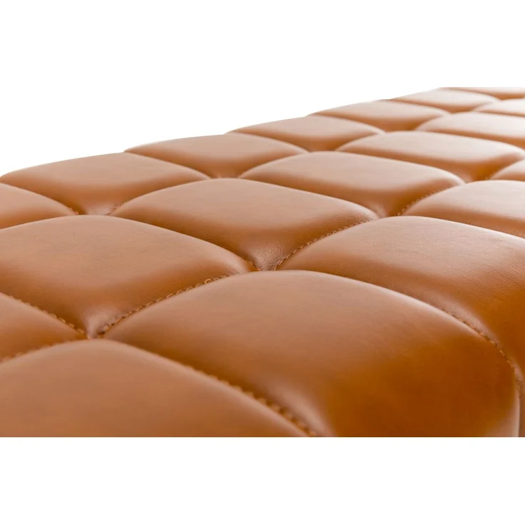 XORA 'FINN' Polsterbank mit Steppung im Sitz, Kunstleder cognac, 113 x 45 x 38 cm – Bild 6