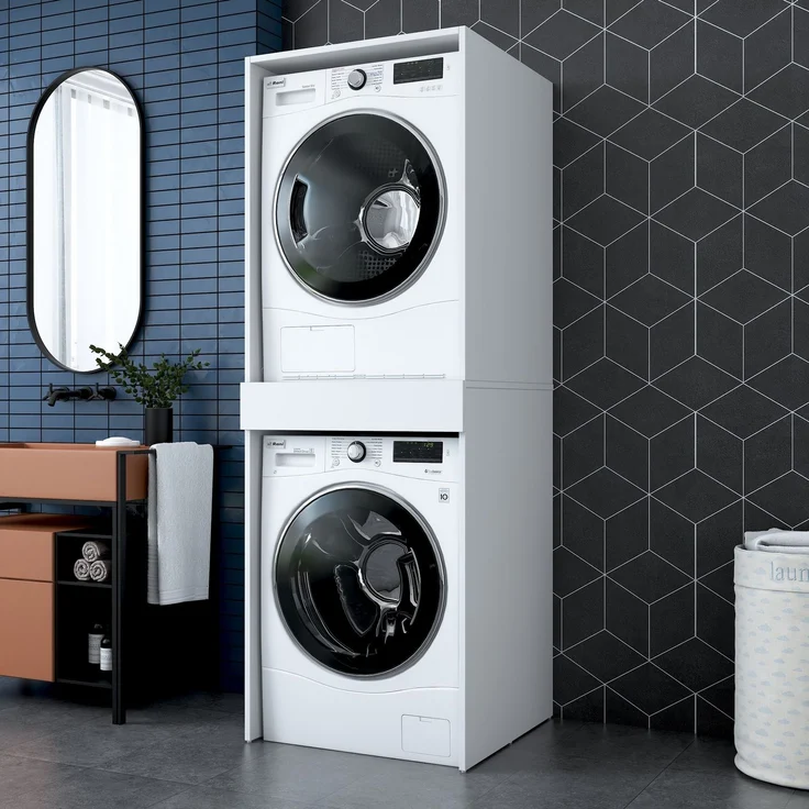 Skye Decor 'KD113 - 5208' Badezimmerschrank, Weiß, 66,6 x 189 x 65 cm – Bild 4