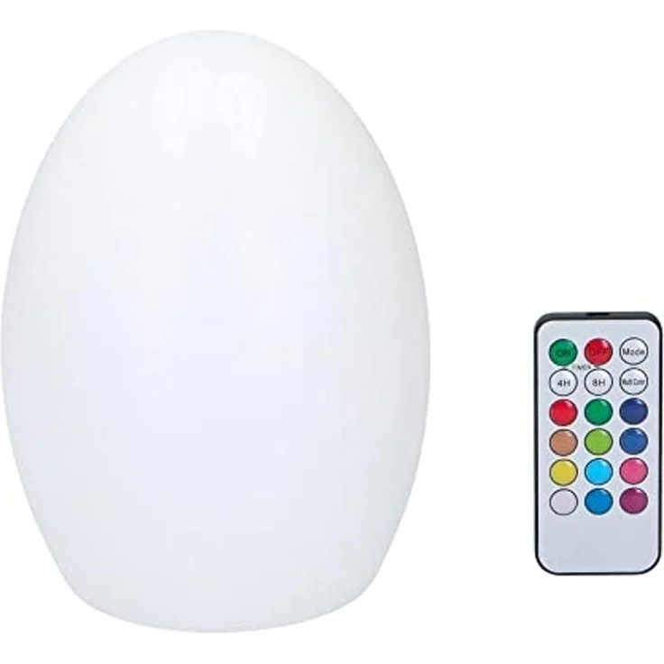 Spetebo LED Nachtlicht LED Leuchtball multi color mit Fernbedienung 19 cm, Farbwechsel, Dimmer, Multicolor, LED fest verbaut, multi color, mehrfarbig, bunt, Nachlicht Tisch Leuchte mit Farbwechsel – Bild 2