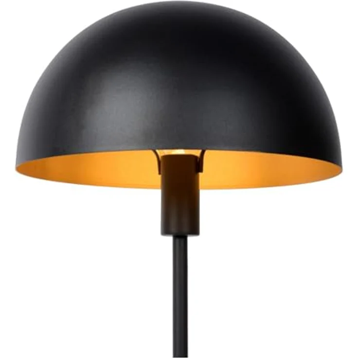 Lucide Siemon Tischleuchte, Nachttischlampe aus schwarzem Stahl, 40 cm hoch, modernes Design – Bild 5