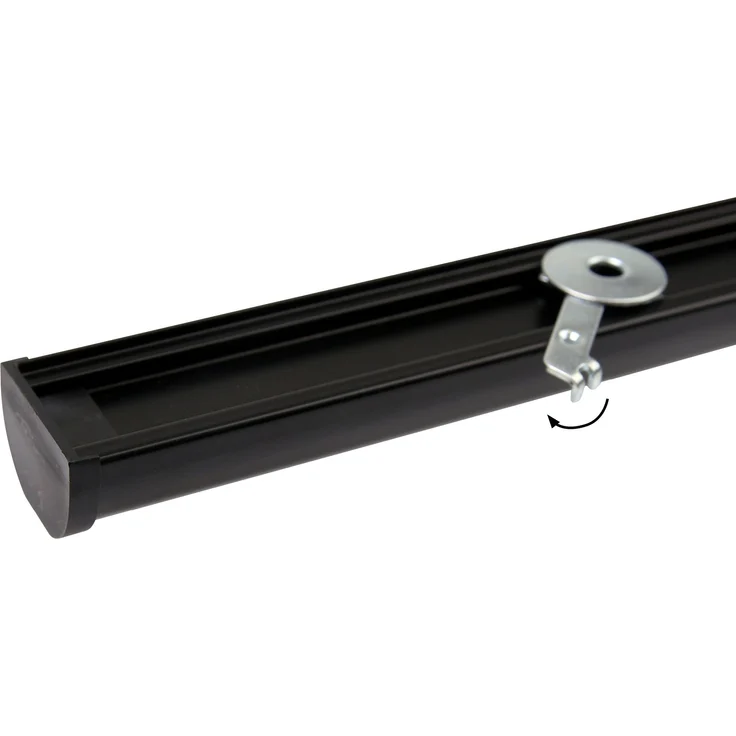 Deco-Raum® Gardinenschiene Innenlauf Round | Länge: 300cm | Material: Aluminium | Farbe: Schwarz – Bild 4