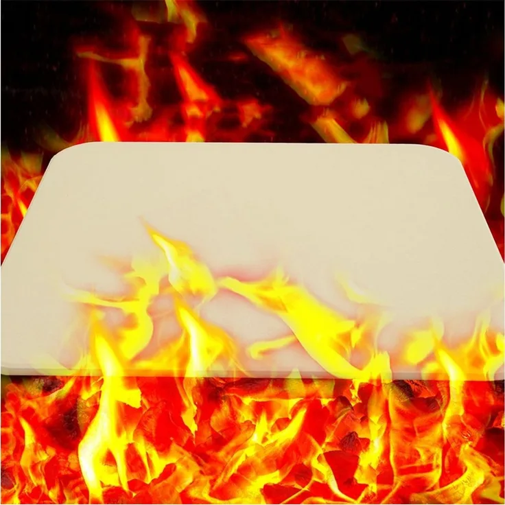 Melko Pizzastein Brotbackstein Pizzastein aus Cordierit 30x38 CM für Gasgrill Steinofen, Cordierit, (Stück, 1-St, Stück), Geruchlos, nicht verformend