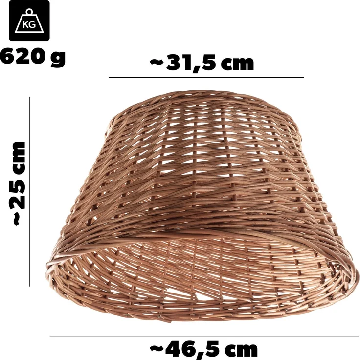 KADAX Naturgeflechtabdeckung Aliano 46,5 cm für Weihnachtsbaumständer – Bild 2