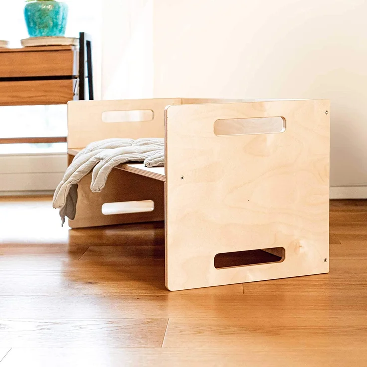 Ehrenkind Kinderhocker Montessori Wendehocker & Wendebank, Kindersitzgruppe Kinderzimmer (aus hochwertigem Holz, Hocker & Bank für Kinderzimmer), aus Birkenschichtholz – Bild 7