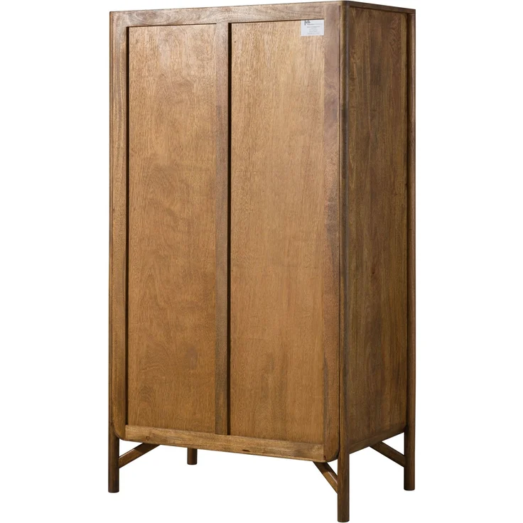 Kleiderschrank Mango 100x60x180 braun geölt / Griff gold LOS ANGELES #11 – Bild 10