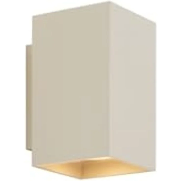 Qazqa Wandleuchte Sandy, ohne Leuchtmittel, GU10, Beige, Modern, Aluminium, 2-flammig – Bild 1