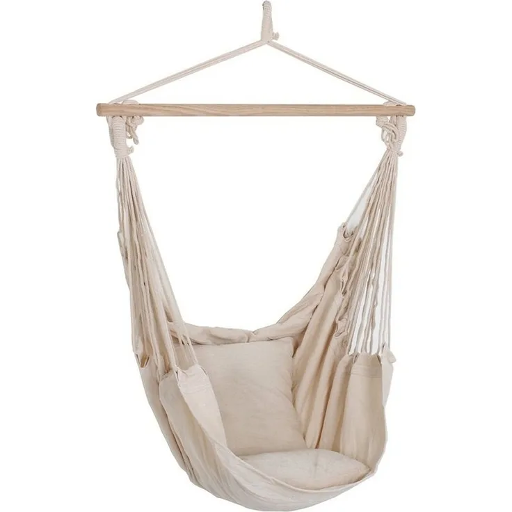 Hängesessel mit 2 Kissen Beige
