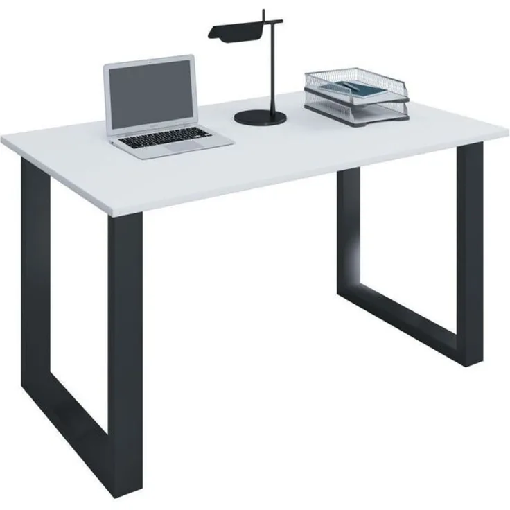 VCM Schreibtisch Lona 80x50 U-Fußgestell Buche/Schwarz