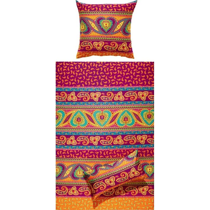 REDBEST Bettwäsche Bettwäsche, Mako-Satin, 2 teilig, Satin Paisley – Bild 5