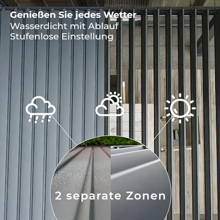 Osoltus 'Bioclimatic' Lamellen-Pergola, Aluminium anthrazit, 4x3 m – Bild 6