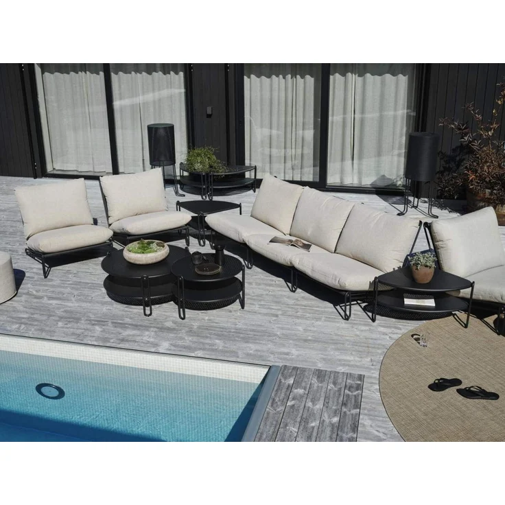 Brafab Blixt Loungetisch Aluminium rund – Bild 3