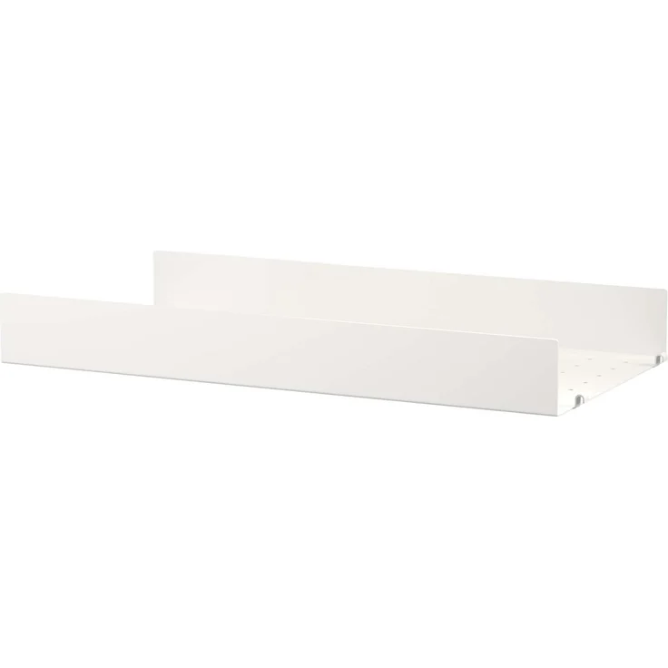 String System Regalboden Metall hohe Kante Weiß 58/7/30 – Bild 1