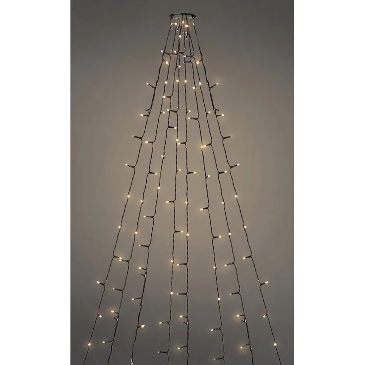Spetebo LED-Lichterkette LED Weihnachtsbaum Lichterkette mit Timer, 176-flammig, ca. 200 cm Höhe - mit 176 LED in warm weiß – Bild 3