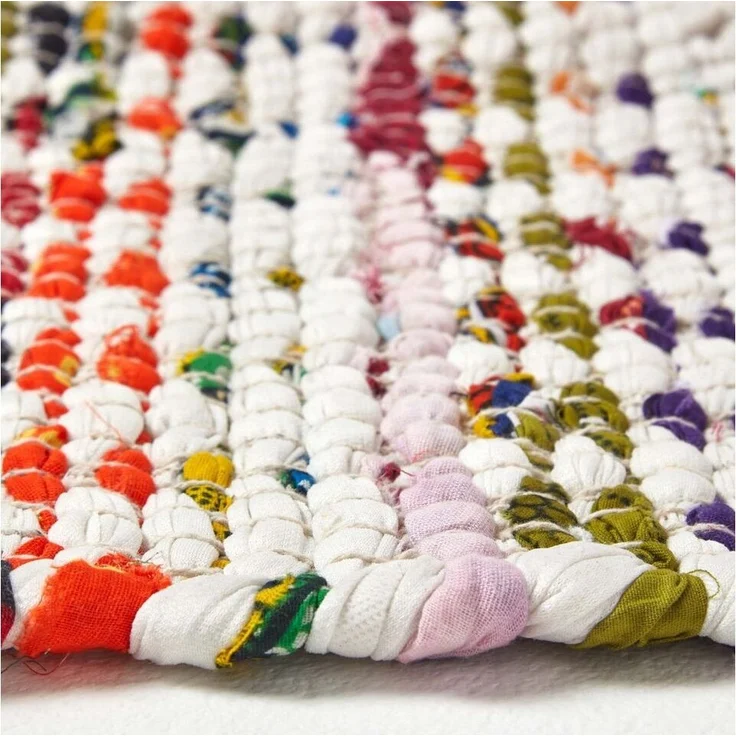Homescapes Teppich Bunter handgewebter Chindi-Teppich aus Baumwolle, 66 x 200 cm, Höhe: 20 mm – Bild 3