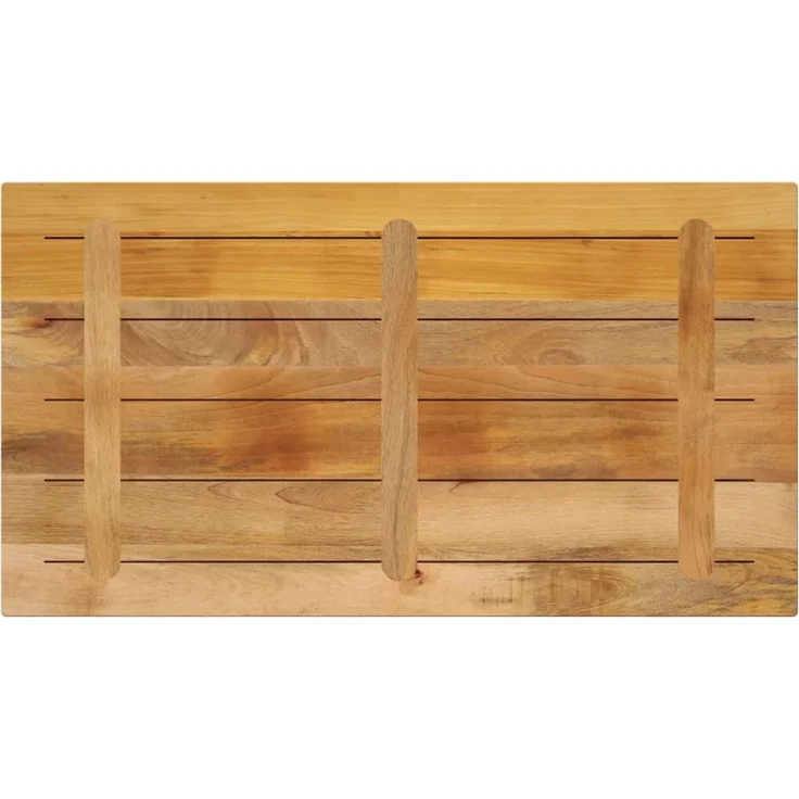 vidaXL Tischplatte 100x50x3,8 cm Rechteckig Raues Massivholz Mango 371396 – Bild 4