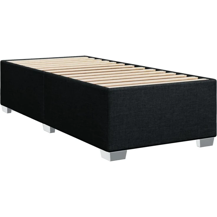 vidaXL Bettgestell ohne Matratze Schwarz 90x200 cm Stoff 3284445 – Bild 2