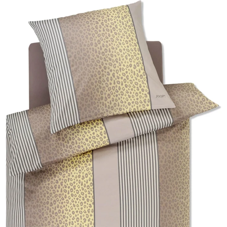 JOOP! Bettwäsche Leo 4112 03 Vanilla Mako Satin 135 x 200 + 80 x 80 cm – Bild 2