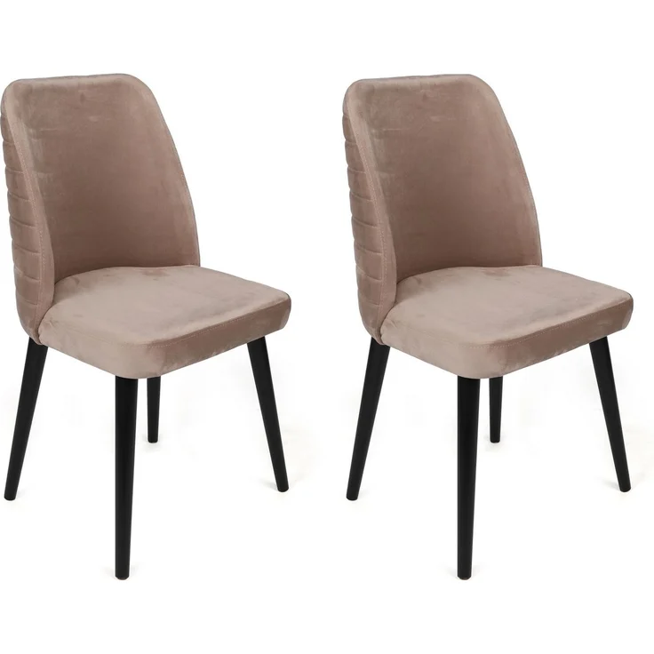 Skye Decor 'Tutku-304 V4' Stuhlset (4-teilig), Beige / Schwarz, 50 x 90 x 49 cm – Bild 5