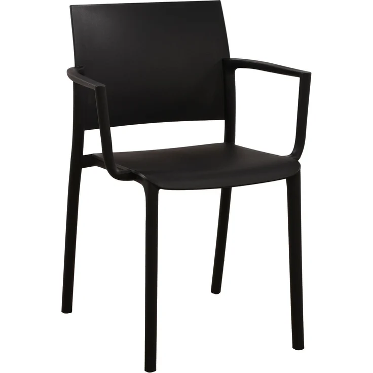 Gartenmöbel-Set FRIDA mit 2 Stühlen - 186 x 72 x 81 cm, Kunststoff, Schwarz | Balkonset Gartenset Tisch mit Stühlen Bistroset Outdoor – Bild 5