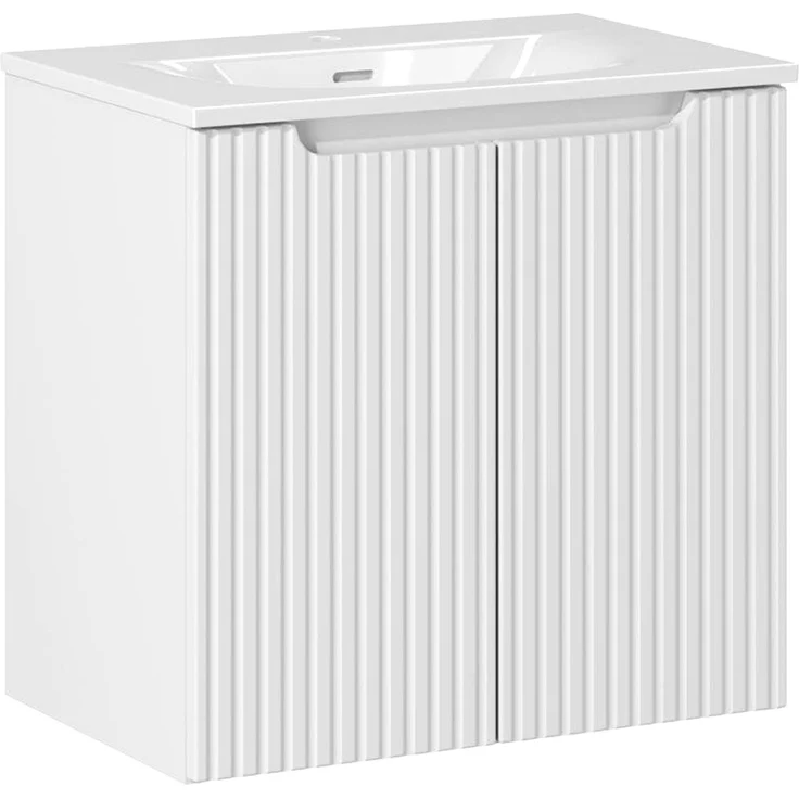 Waschtischunterschrank 60 cm, weiß, NEWPORT-56-WHITE – Bild 8