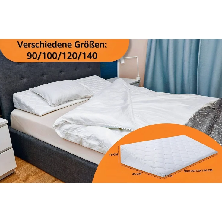 Totsy Baby Sofakissen Keilkissen bett und sofa kopfteil rückenkissen 45x120 cm – Bild 2