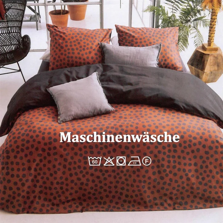 Bettwäsche Walra (135x200cm) Spots & Dots ( Cognac ) – Bild 5